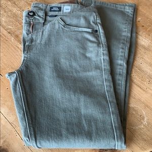 Volcom  Vorta slim straight olive jeans men’s.